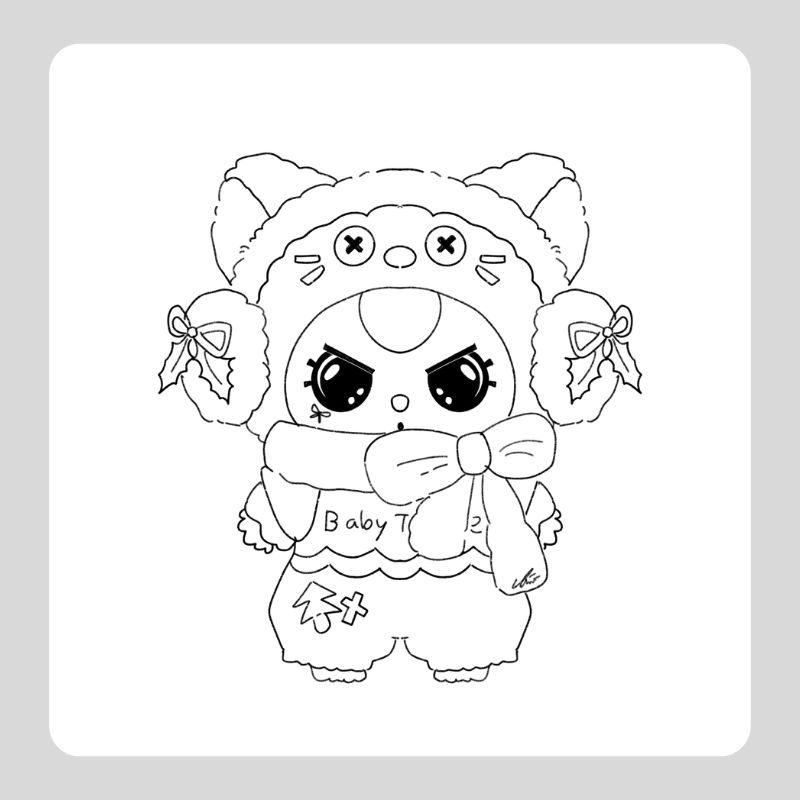 baby three tô màu