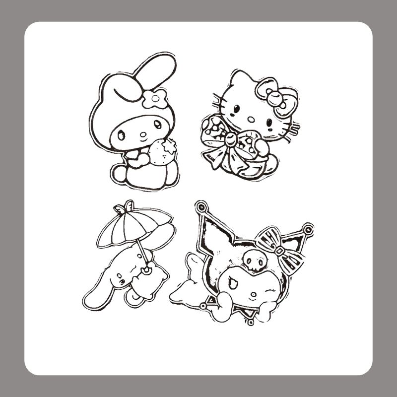cinnamoroll tranh tô màu kuromi cute