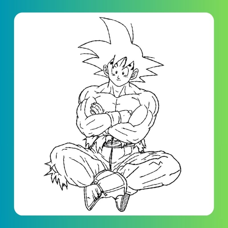 hình ảnh songoku tô màu
