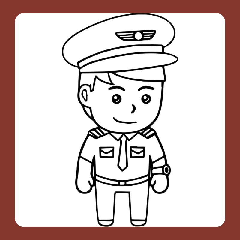 hình ảnh tô màu chú cảnh sát giao thông