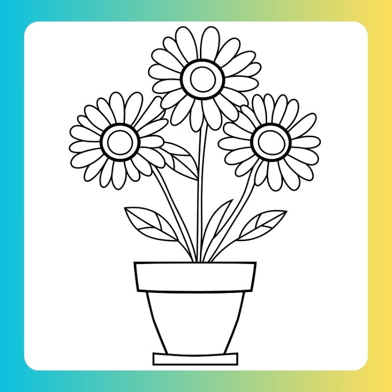 hình bông hoa tô màu