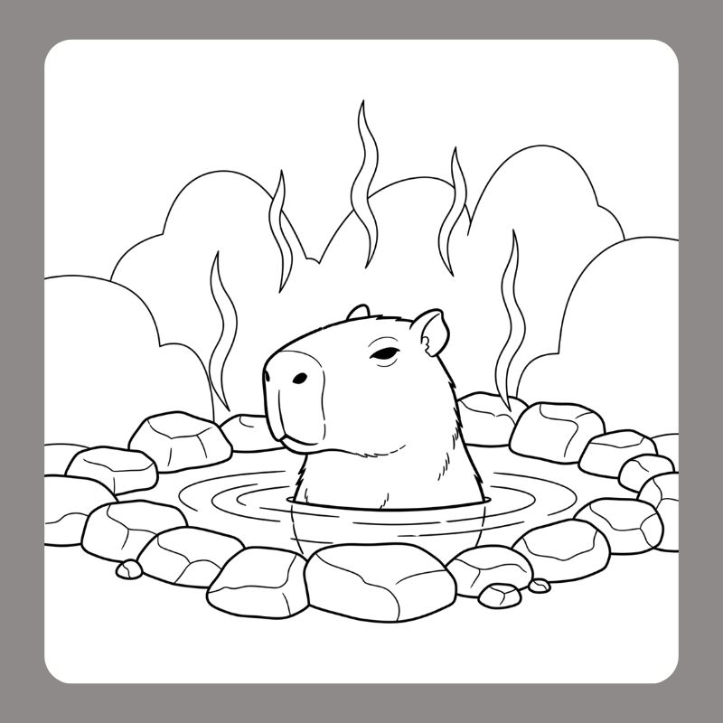 hình capybara tô màu
