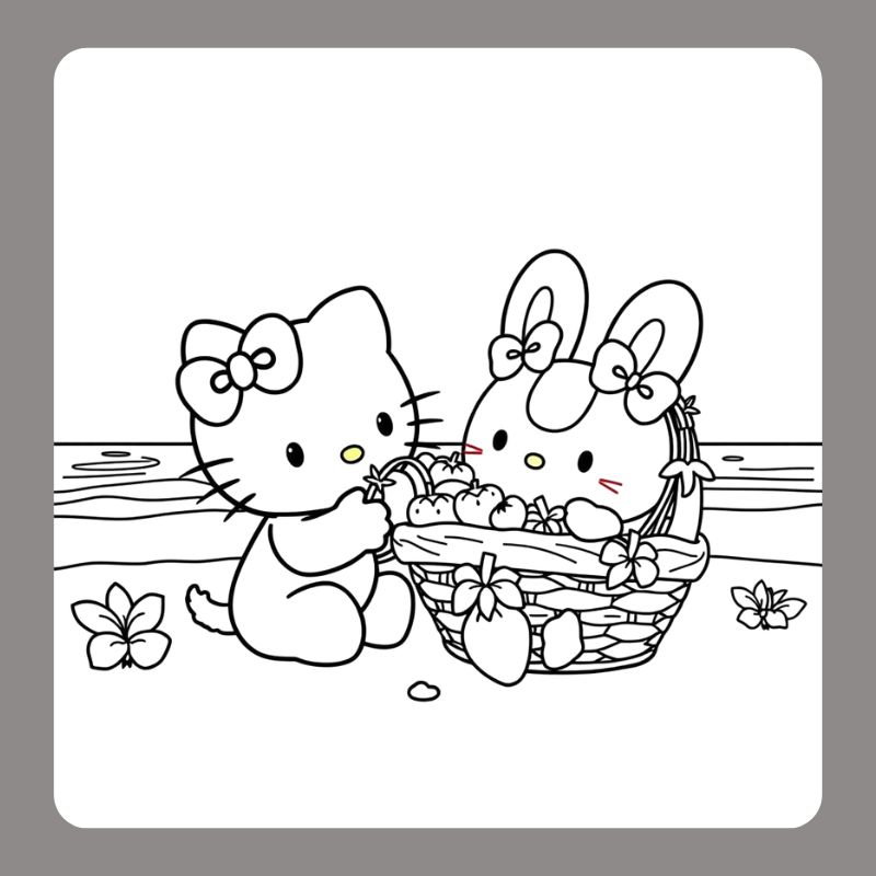 hình hello kitty tô màu