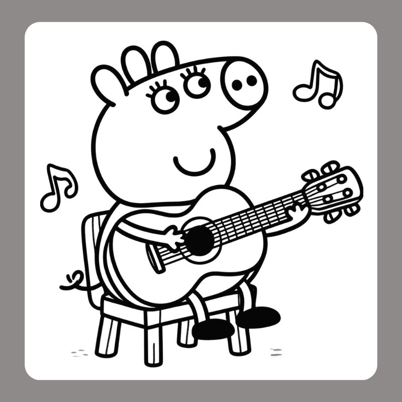 hình heo peppa cho bé tô màu