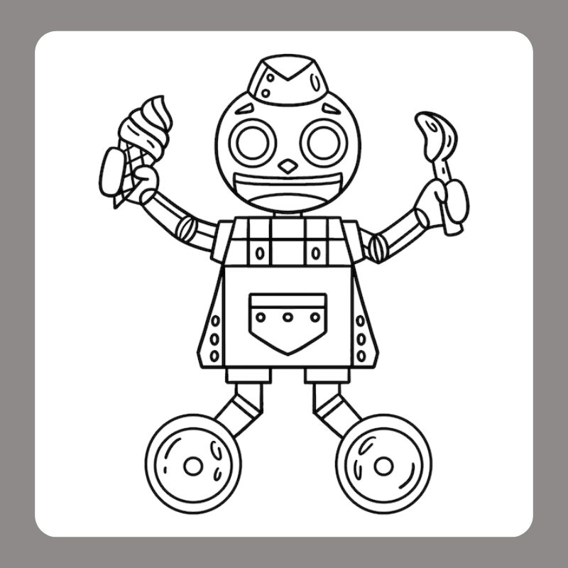 hình robot tô màu