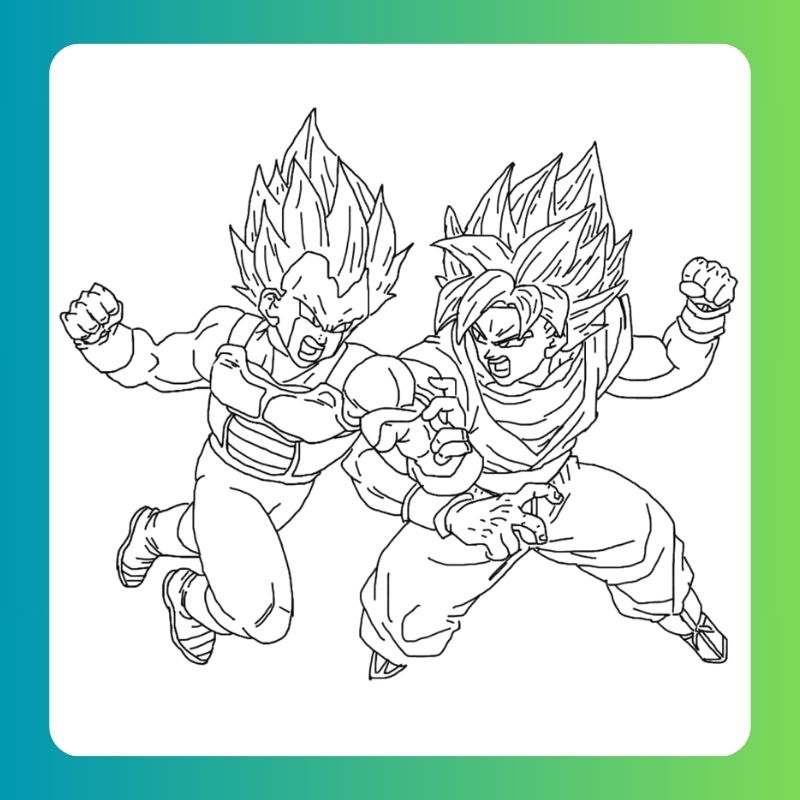 hình songoku cho bé tô màu