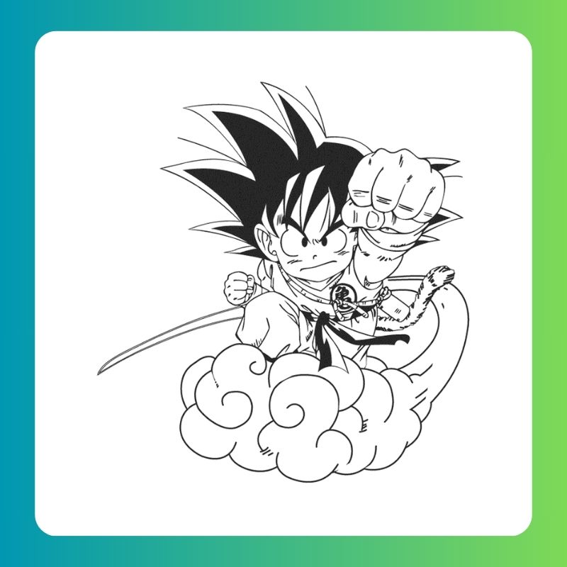 hình songoku tô màu