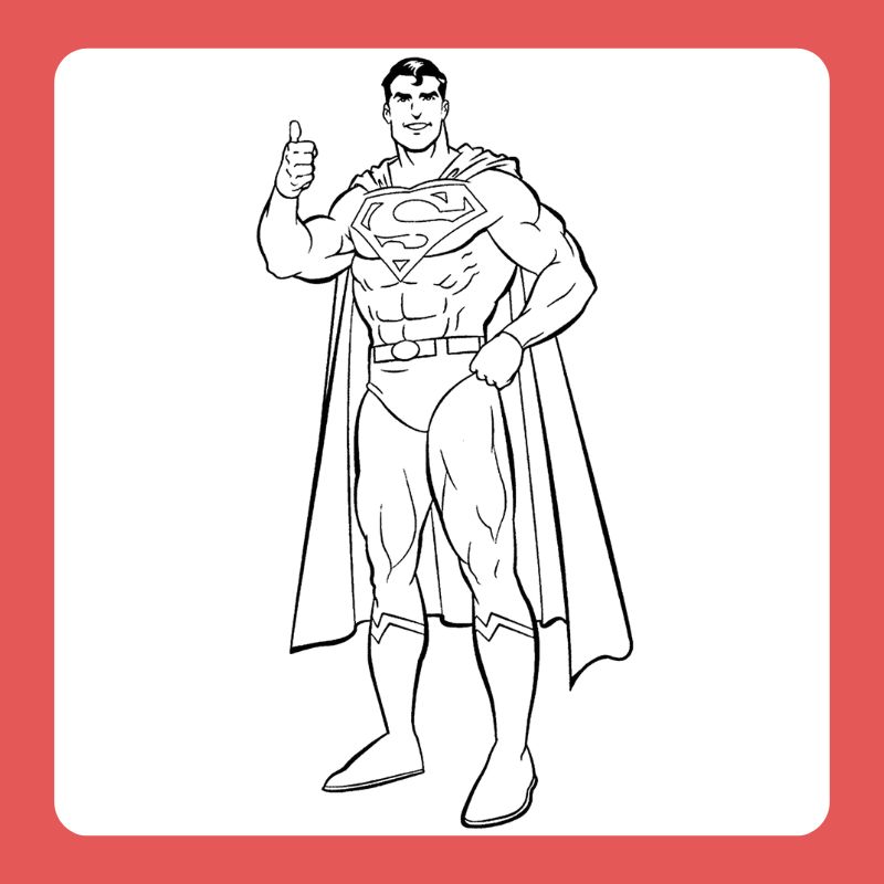hình superman tô màu