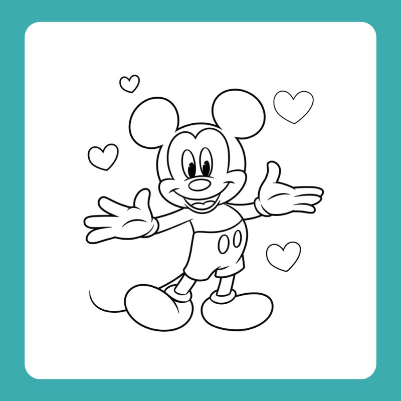 hình tô màu chuột mickey
