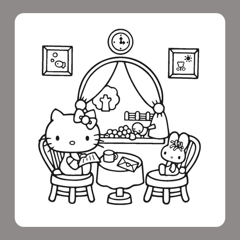 hình tô màu hello kitty
