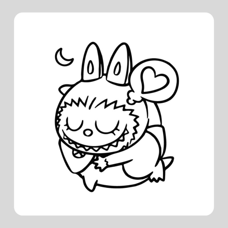 hình tô màu labubu