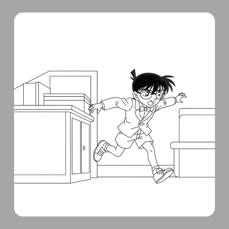 hình vẽ tô màu conan