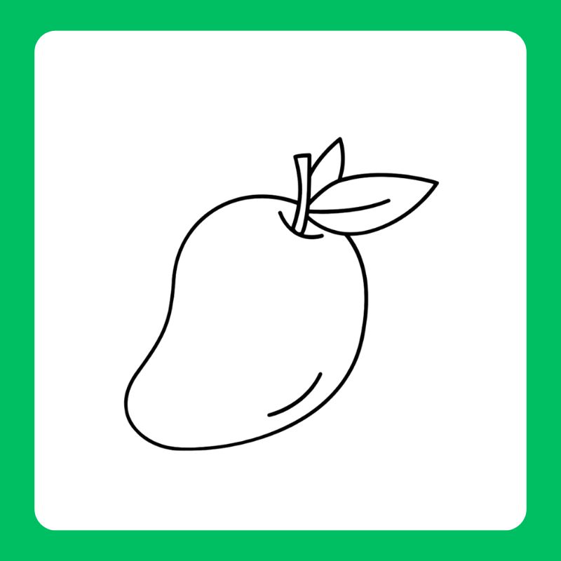quả xoài tô màu