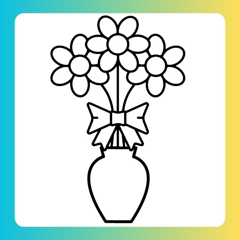 tô màu bông hoa
