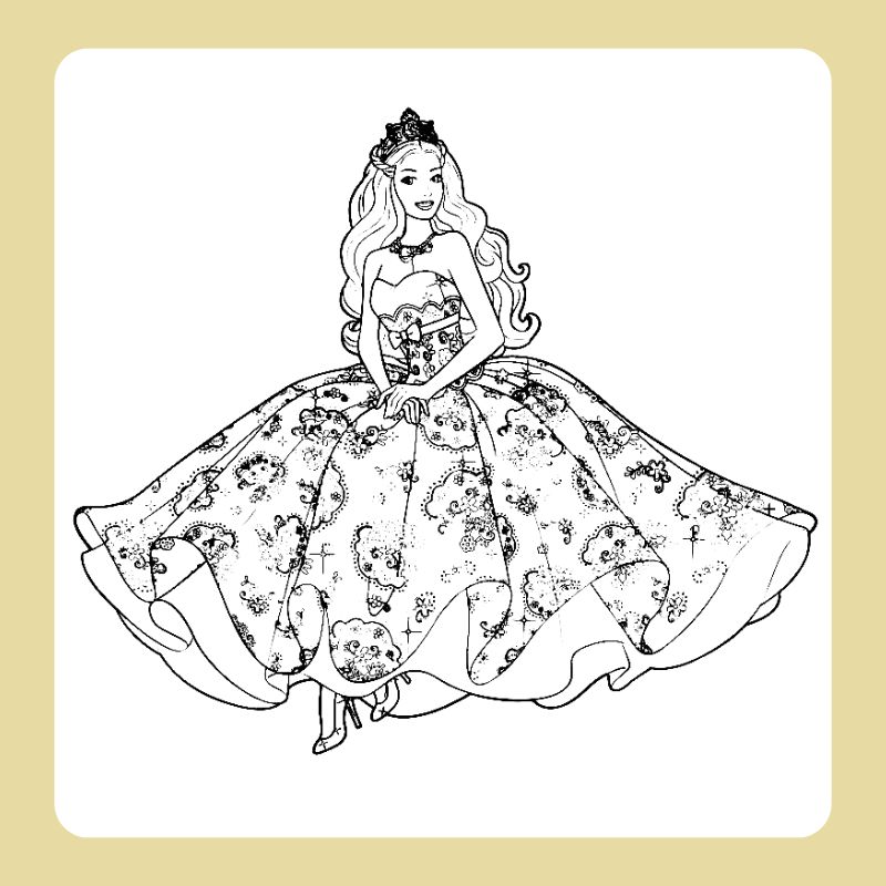 tô màu búp bê barbie (7)