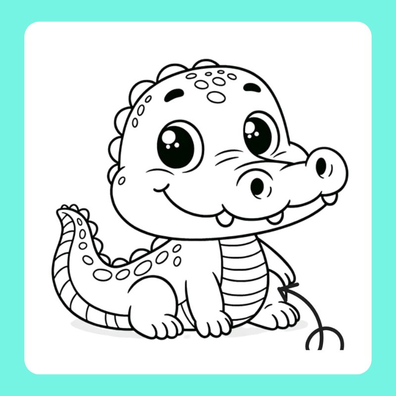 tô màu cá sấu (7)