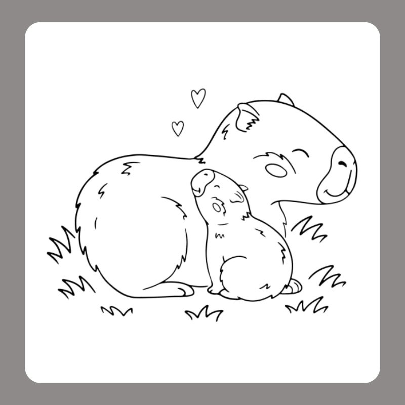 tô màu capybara (10)
