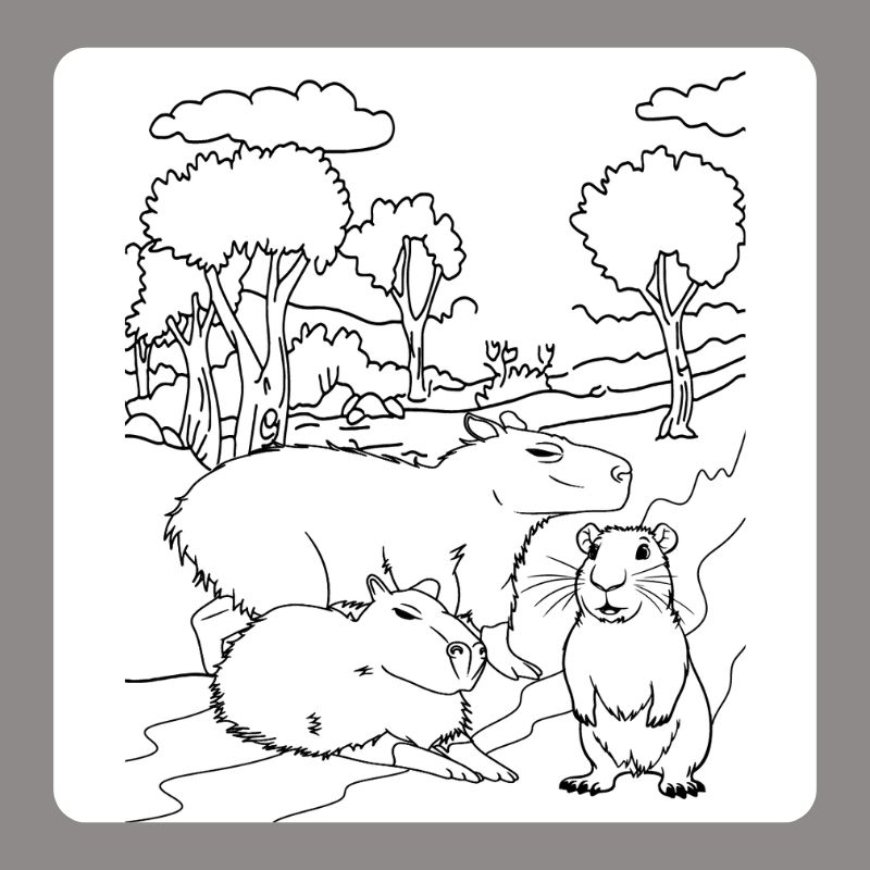 tô màu capybara (12)