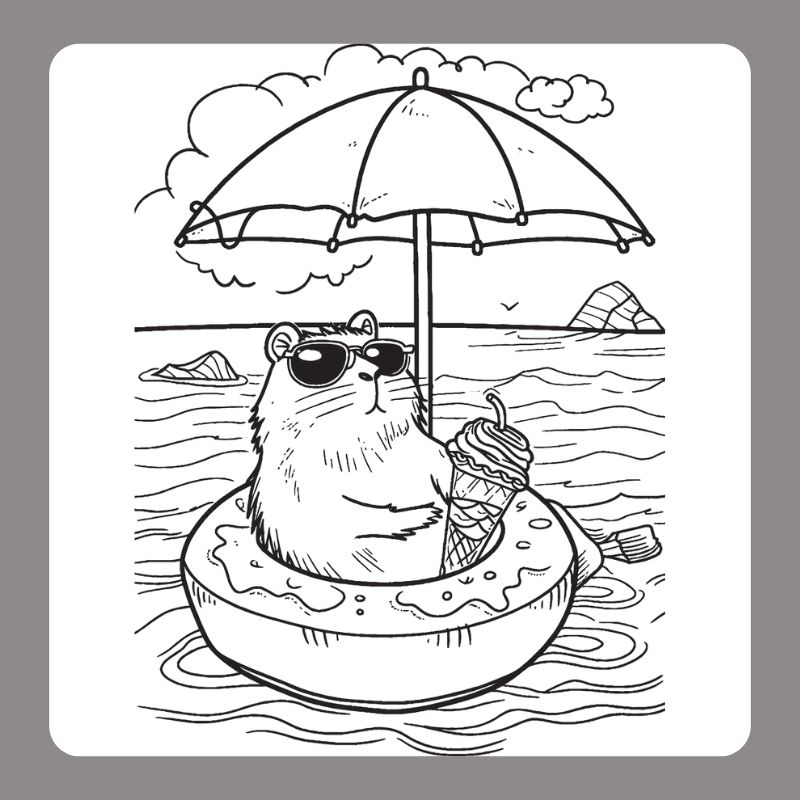 tô màu capybara (2)