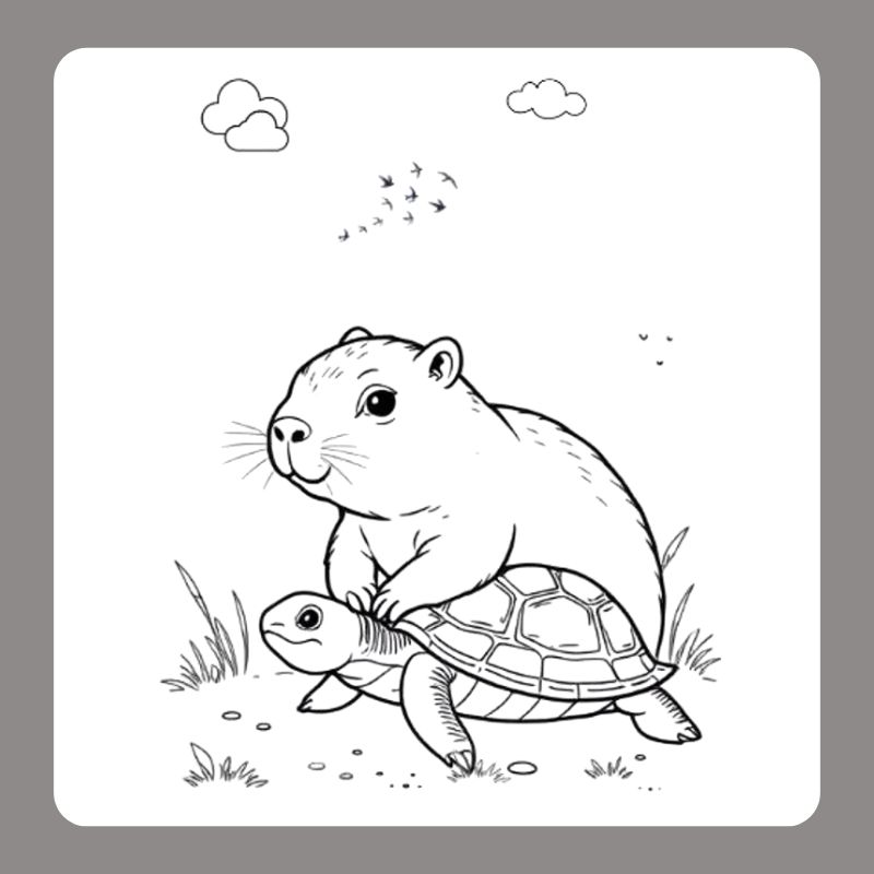 tô màu capybara (9)