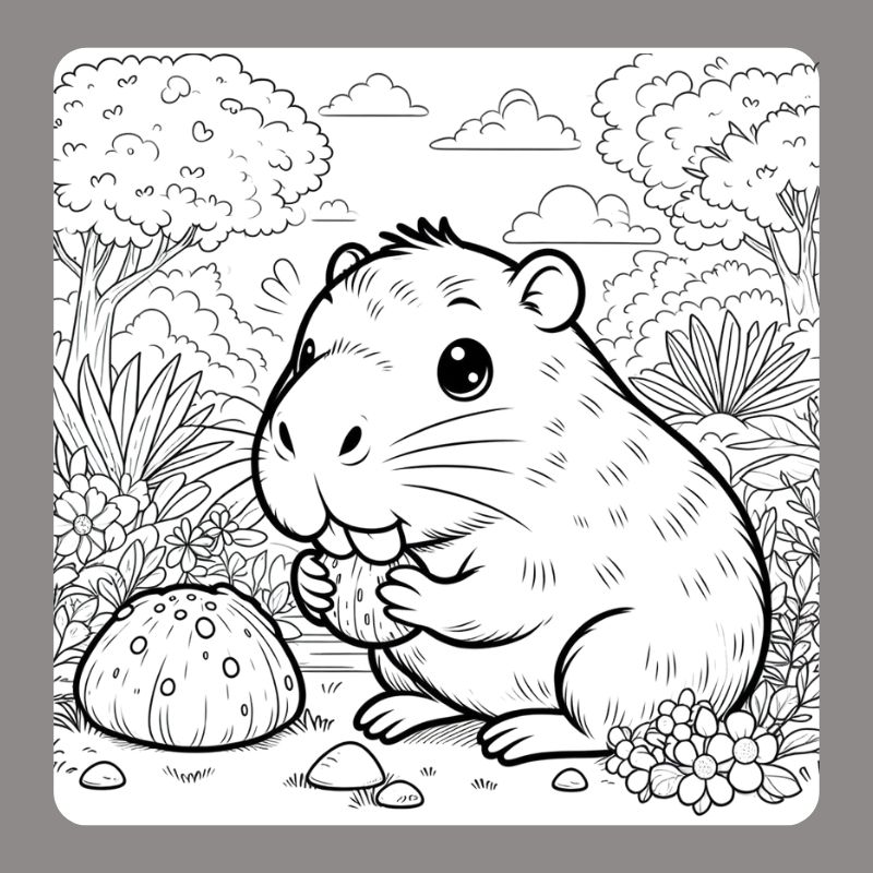 tô màu capybara cute