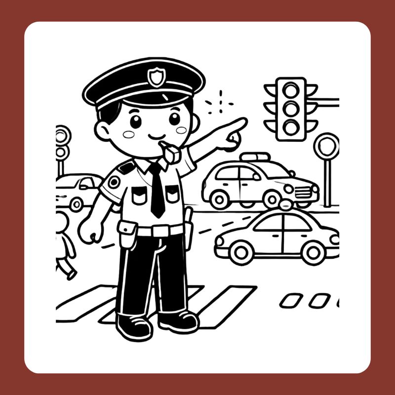 tô màu chú cảnh sát giao thông (16)