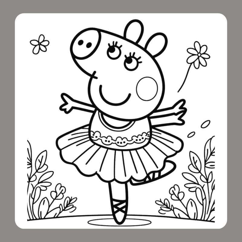 tô màu heo peppa
