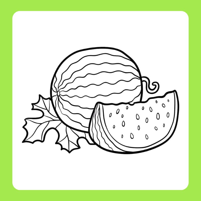 tô màu quả dưa hấu (5)
