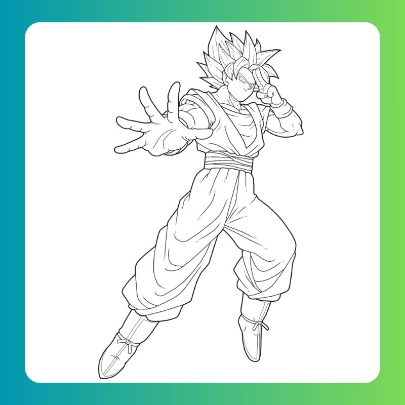 tô màu songoku cho bé