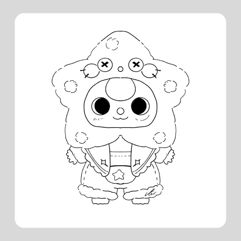 tranh tô màu baby three