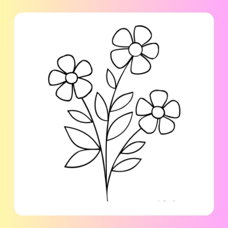 tranh tô màu bông hoa 5 cánh (13)