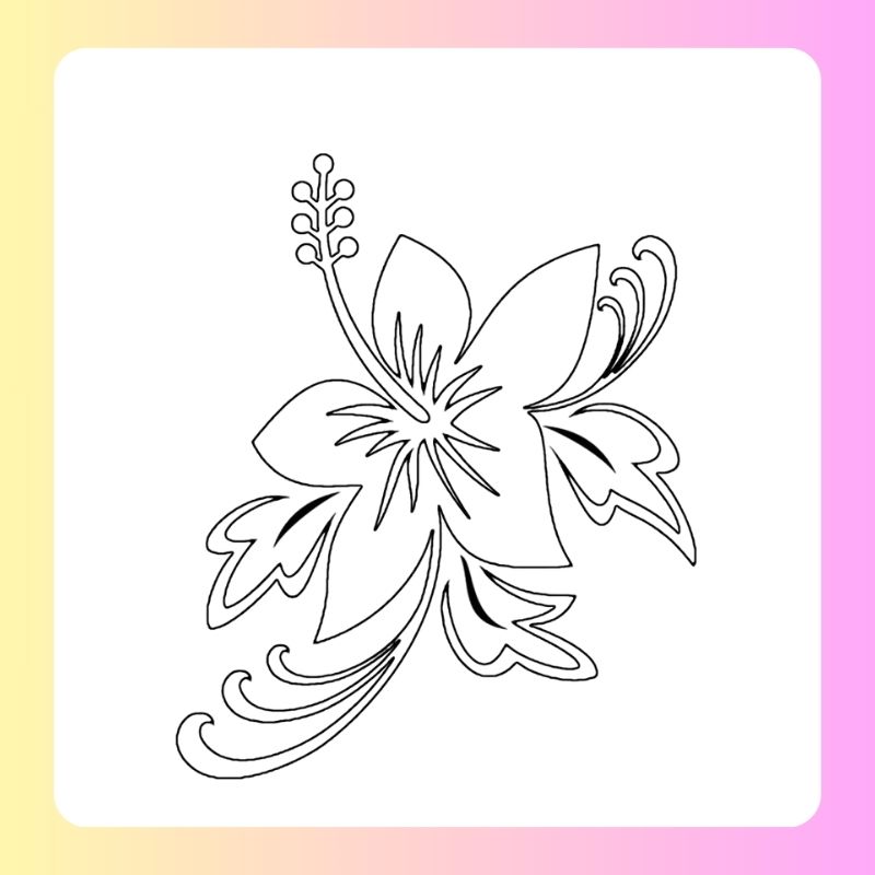 tranh tô màu bông hoa 5 cánh (5)