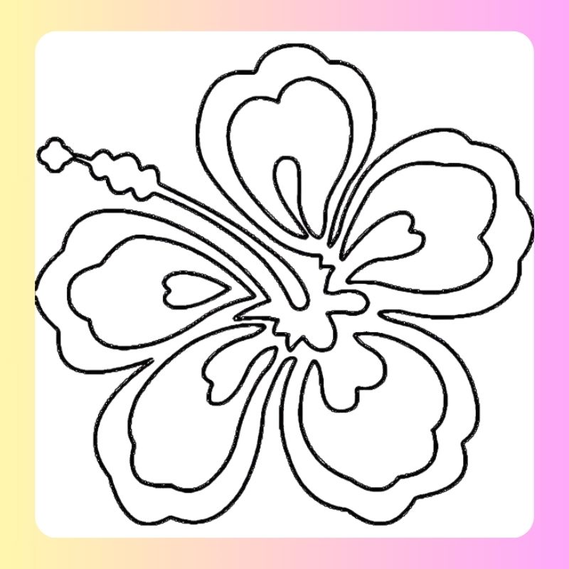 tranh tô màu bông hoa 5 cánh (6)