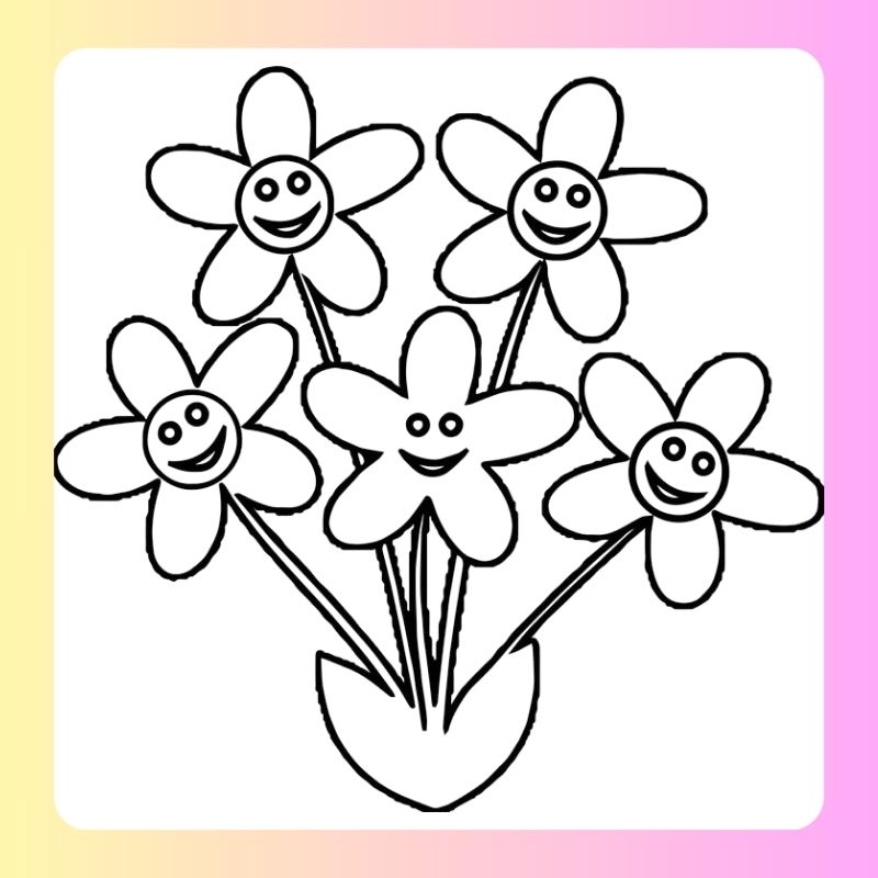 tranh tô màu bông hoa 5 cánh (7)