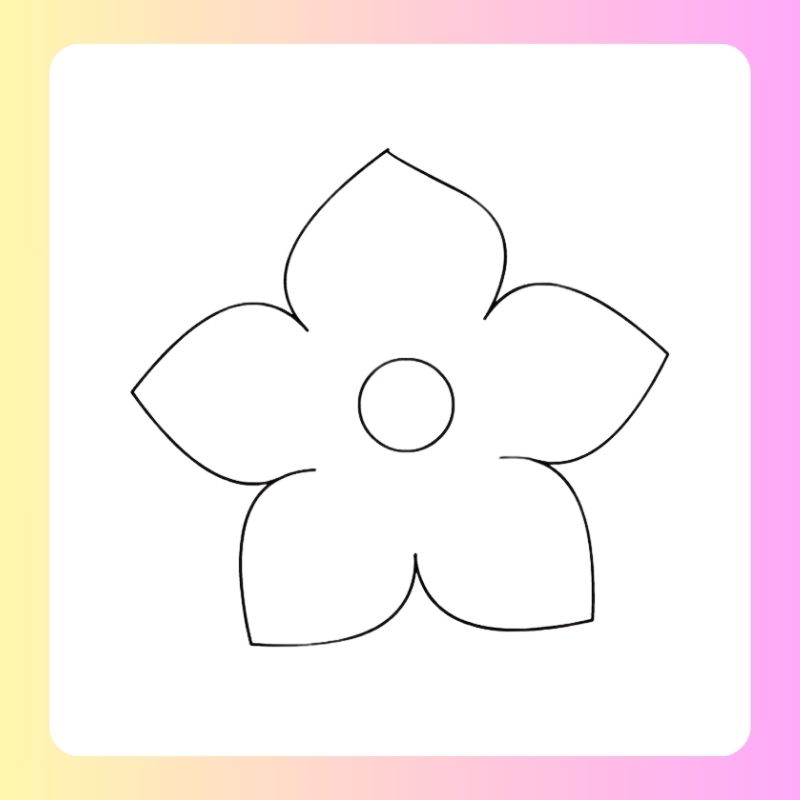 tranh tô màu bông hoa 5 cánh