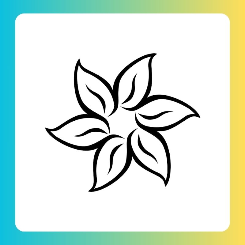 tranh tô màu bông hoa 6 cánh (12)