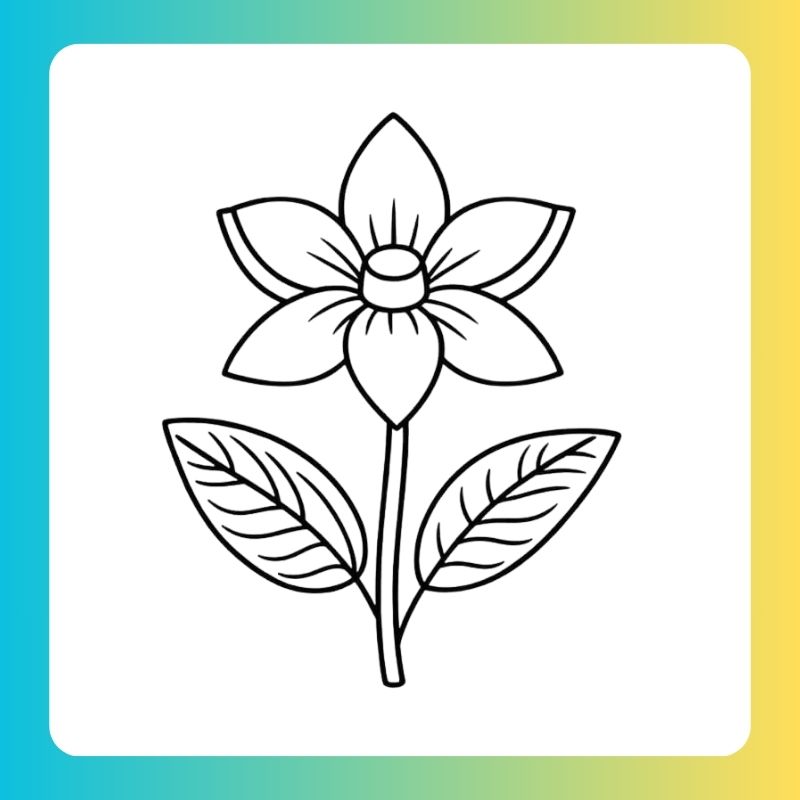 tranh tô màu bông hoa 6 cánh (20)