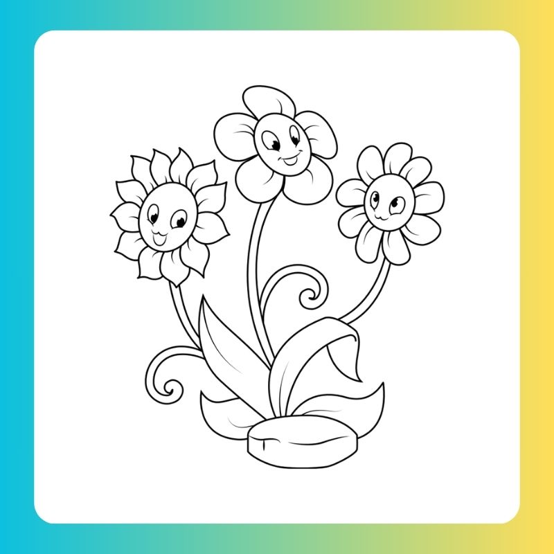 tranh tô màu bông hoa