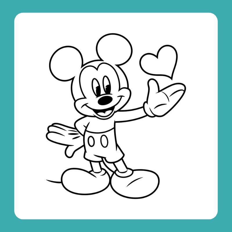 tranh tô màu chuột mickey