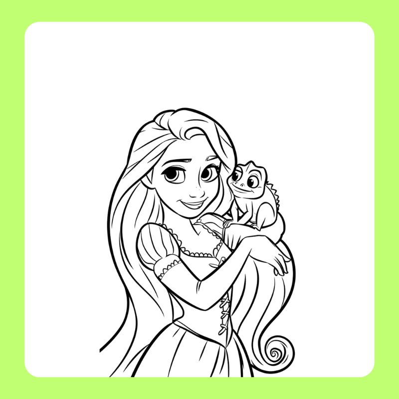 tranh tô màu công chúa disney