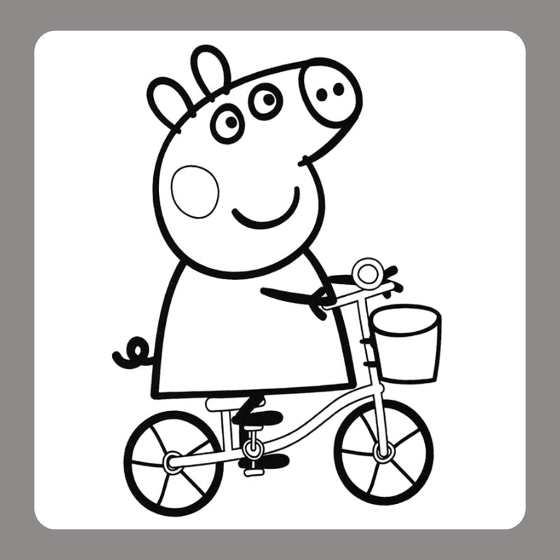 tranh tô màu heo peppa