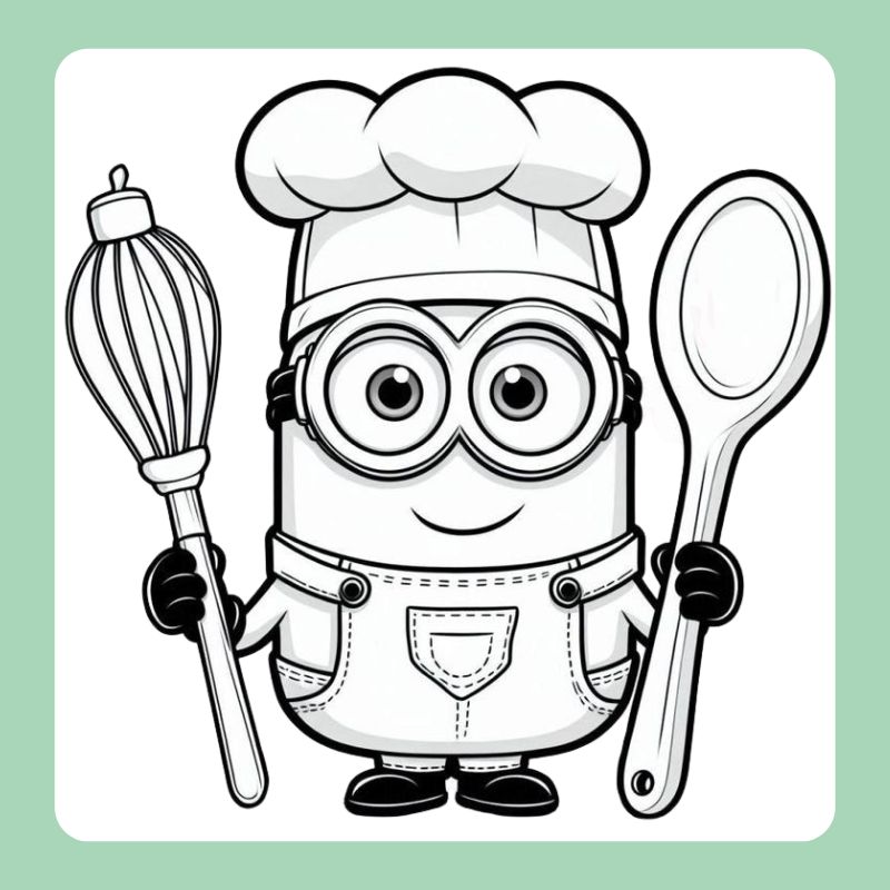 tranh tô màu hình minion