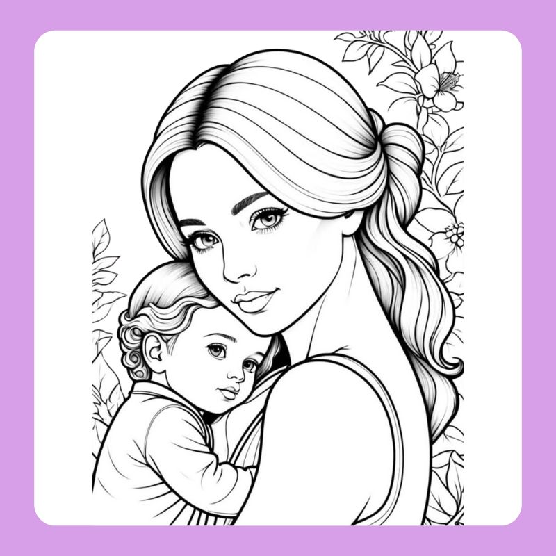 tranh tô màu mẹ của bé (5)