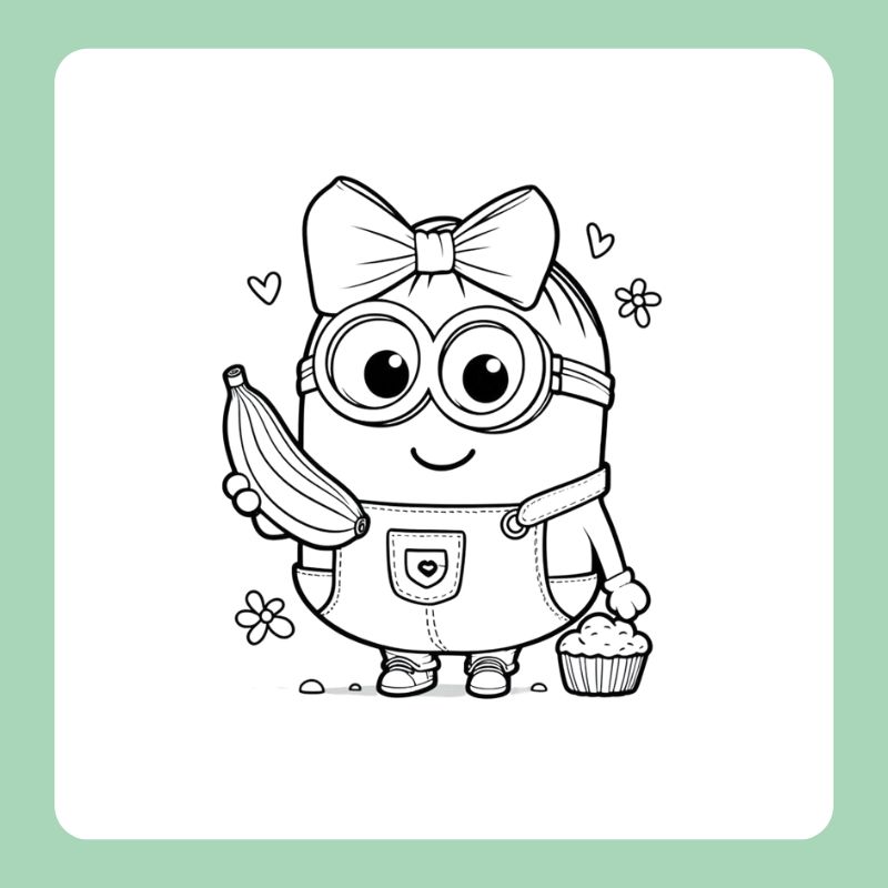 tranh tô màu minion