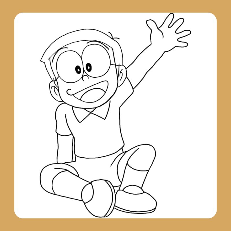 tranh tô màu nobita cho bé