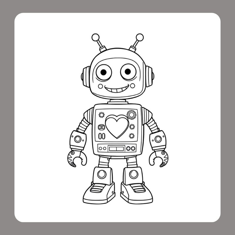 tranh tô màu robot (11)