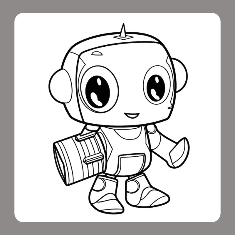 tranh tô màu robot (20)