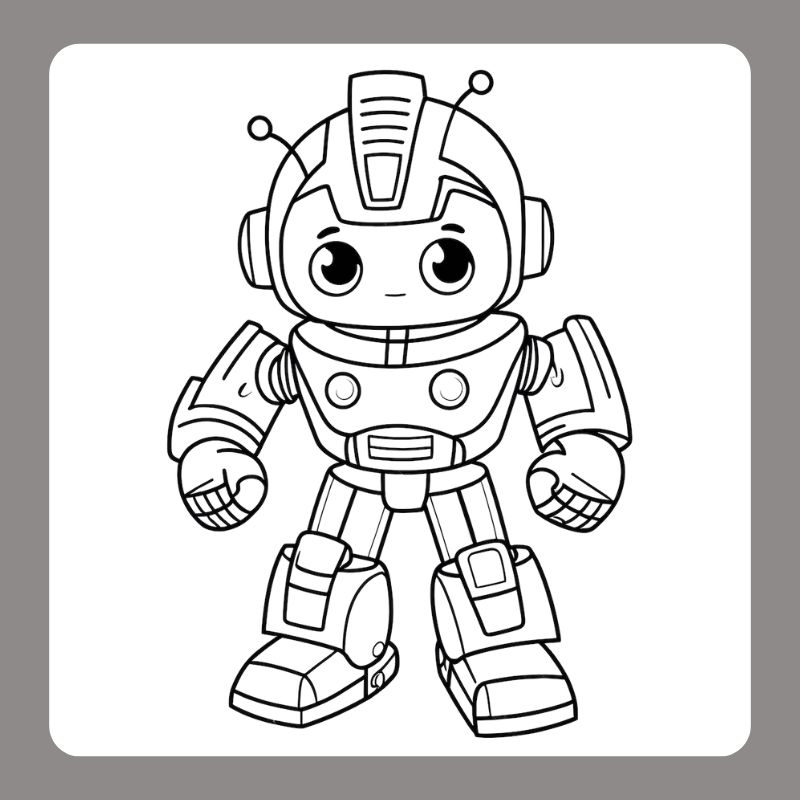 tranh tô màu robot (21)