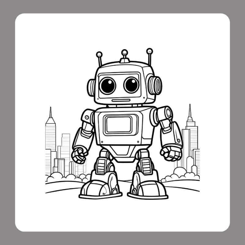 tranh tô màu robot (24)