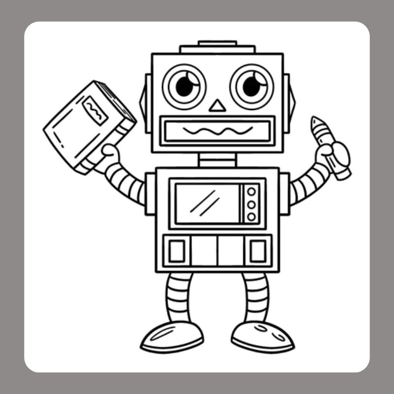 tranh tô màu robot (25)